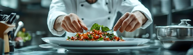 Bucătar pregătind un preparat